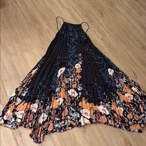 Free People Maxi Dress, Black/Multi